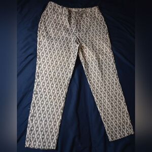 Merona black and cream classic straight leg pants , size 6